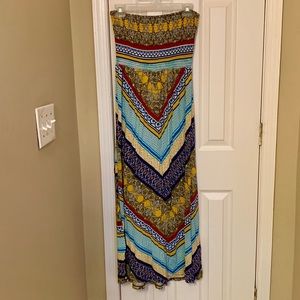 Strapless maxi dress